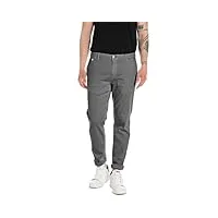 replay pantalon chino hyperflex stretch pour homme, gris (medium grey 176), 32w / 32l