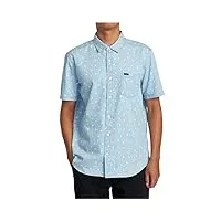 rvca chemise endless seersucker pour homme, county line/denim délavé, l