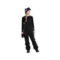 volcom - salopette de ski/snow creston 3dstretch bib overall noir femme - femme - taille s - noir