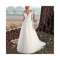 robes de soirée de mariée blanche de la mariée simple pour la mariée, robes de soirée personnalisées plus taille pour les femmes blanches 36, generic, blanc, 56