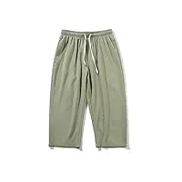 mgwye Été baggy hommes shorts couleur unie décontracté pantalons de survêtement taille élastique ample jambe large pantacourt mâle (color : d, size : xl code)
