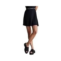 calvin klein jeans jupe femme logo elastic skirt mini-jupe, noir (ck black), m