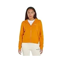 tommy hilfiger 1985 reg mini corp zip hoodie ww0ww39189 vestes zippées, orange (rich ochre), xl femme