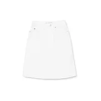 tommy hilfiger dnm a-line skirt hw ww0ww41341 jupes en jean, blanc (th optic white), 44 femme