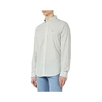 gant poplin stripe shirt chemise slim en popeline À rayures, milky matcha, xxl homme