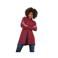 joe browns comfy ribbed co-ord turtleneck long sleeve tunic top chemise tunique, berry, 42 femme