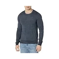 john varvatos pull chase pour homme, gris ardoise, taille s