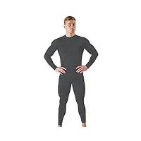 umbro ensemble de couches de base pour homme – haut et bas – chemises de compression pour homme, pantalon de compression pour homme, leggings, gris, large