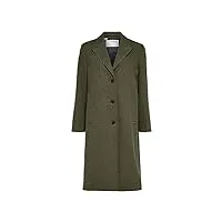selected femme slfalma wool coat noos manteau long, vert ivy, 44
