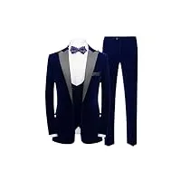 mode homme business prom banquet workwear costume homme costume trois pièces dark blue l