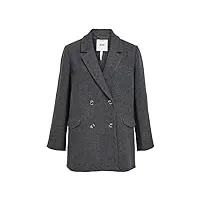 object objblaza le jacket noos manteau court, mélange de gris foncé, 42 femme