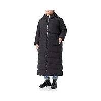 noisy may nmdalcon l/s x-long coat curve manteau matelassé, noir, 50 femme