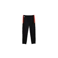 lacoste-pantalon survêtement hom-xh4861-00, noir/blanc/orange, m