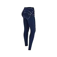 freddy - jeans wr.up® en denim navette avec détails de style biker, dark jeans-seams on tone, s