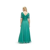 vera mont 0179/4825 robe, vert soyeux, 54 femme