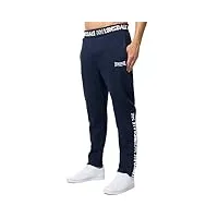 lonsdale riverston pantalon de jogging, bleu marine/blanc, xl homme
