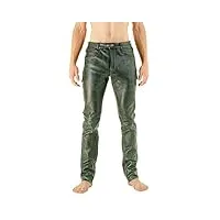 bockle® big cheeker green pantalon en cuir home jean, size: 36w / 36l