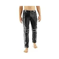bockle® fashion lamb leather pants pantalon en cuir home jean, size: 31w / 32l