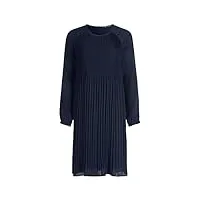 betty barclay robe plissée à manches courtes pour femme, bleu, 42