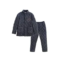 roltin veste en coton costume de service à domicile pyjama d'hiver rembourré à trois couches pour homme peut être porté à l'extérieur (couleur : d, taille : code xl) (cod