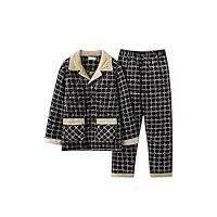 roltin pyjama de costume en coton épaissi d'hiver matelassé pour service à domicile pyjama décontracté pour homme (couleur : d, taille : 2xlcode) (code d xl)