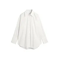 gant blouse en popeline surdimensionnée, blanc., 42