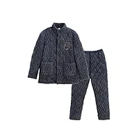 sunmme veste en coton costume de service à domicile pyjama d'hiver rembourré à trois couches pour hommes pouvant être porté à l'extérieur