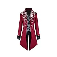 ranley veste steampunk homme, manteau médiéval steampunk vintage tailcoat, veste gothique hommes, redingote, manteau renaissance veste victorienne pour hommes