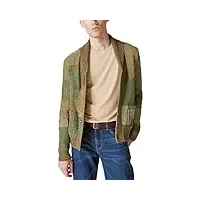 lucky brand cardigan surplus pour homme sweater, army combo acid wash