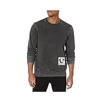 true religion brand jeans sweat capuche zipp avec logo pour homme, noir profond, medium