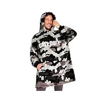 call of duty pull plaid homme sweat oversize en polaire poncho polaire homme camouflage taille unique adulte ado