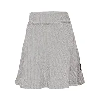 guru shop mini jupe en coton bio - jupe plate - feuilles d'automne - imprimé organique - femme, gris, 42