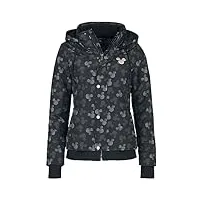 mickey & minnie mouse all-over femme veste d'hiver noir xl 100% polyester