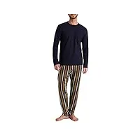 mey série big striped pyjama long homme, indigo, 54