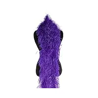 lot de 10 m de plumes d'autruche boa pour costume de fête, châle, artisanat violet