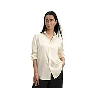 lilysilk chemise en soie pure pour femme 22 mm blouses pour filles style basique classique chemise à manches longues 12, lilyblanc