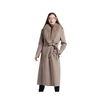 yeuyyben manteaux longs en cachemire vestes en vraie laine vêtements d'extérieur À col pour femmes nouvelle collection