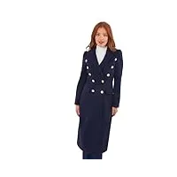 joe browns classic double breasted military coat manteau, navy, 38 femme