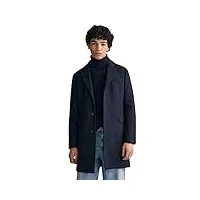 gant top coat classique en laine, bleu nuit, l