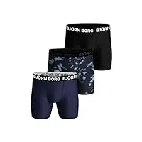 björn borg bjorn borg performance box lot de 3 boxers pour homme, sous-vêtements d'entraînement, plusieurs packs disponibles, mp003, medium