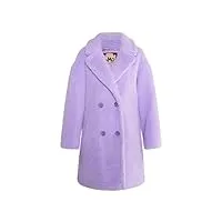 mymo manteau en fausse fourrure, violet, s femme