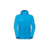 mammut aconcagua light ml hooded jacket men veste intermédiaire, glacier blue, l pour des hommes