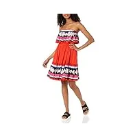 kate spade new york robe plissée à bordure géométrique pour femme, multicolore, 48