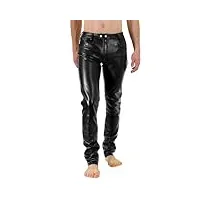 bockle® gay-zip® double lamb pantalon en cuir home pantalon en cuir jeans jean full zipper zip, size: 32w / 34l