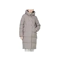 veste d'hiver à double boutonnage pour femme - manteau long coupe-vent en coton avec capuche, g170, x-large