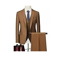 veste + pantalon + gilet hommes d'affaires slim costumes ensembles robe de mariée costume trois pièces blazers manteau pantalon gilet (color : a, size : l code)