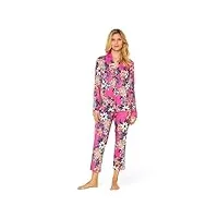 rösch pyjama imprimé floral rose coton/modal 1233650, fleur moderne, 40