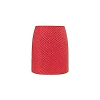 leomia mini jupe bouclée, rouge, xs femme