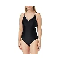 speedo shaping strappy 1 piece maillot, black, 42 femme