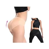 wqczm culotte en silicone lifter fesses rembourrées shapewear femmes contrôle hanches triangle sous-vêtements pour travesti transgenre,color 2,xxl